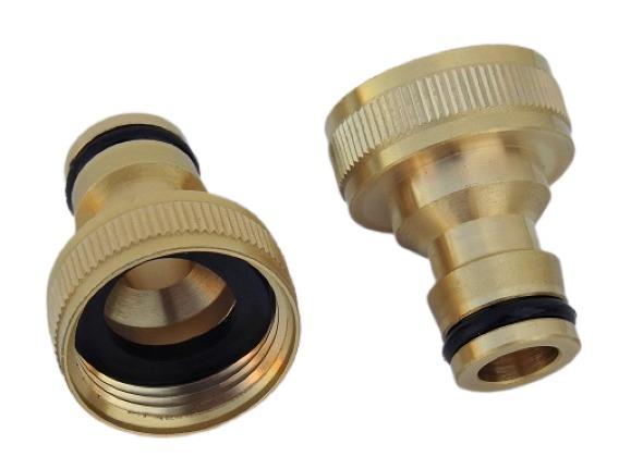 Conector Rápido Manguera 1/2" ó 3/4" p/Llave Jardín 3/4" - Latón