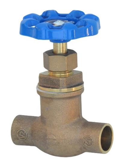 Llave de Paso So 1/2 cuello corto BRONCE