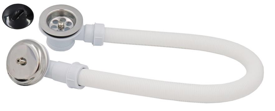 Desague Tina 1.1/2 Plastico con Rebalse Cd. 185000001 - FELGER