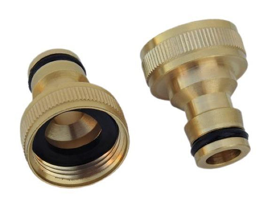 Conector Rápido Manguera 1/2" ó 3/4" p/Llave Jardín 3/4" - Latón