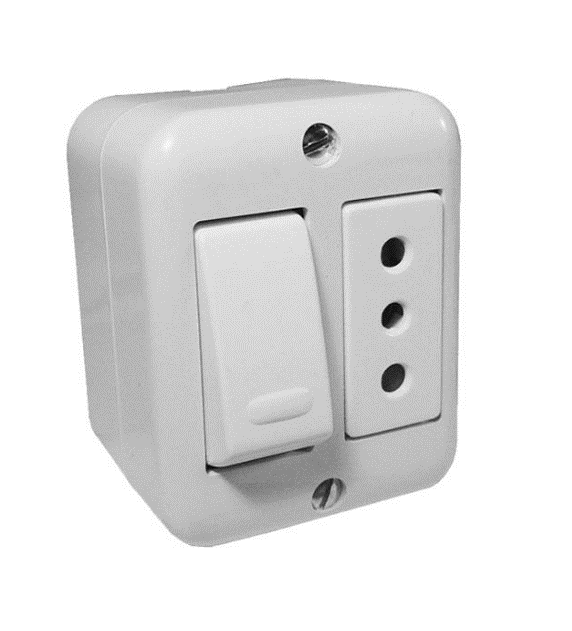 INTERRUPTOR SOBREPUESTO + ENCHUFE